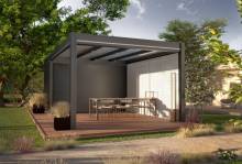 Installer un pool-house en aluminium design avec une partie fermée à Lyon dans le Rhône (69) - MAKOBOX